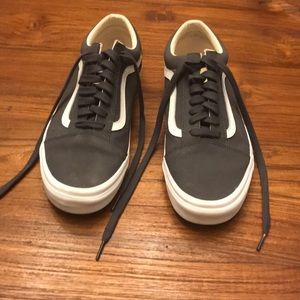 Vans gray leather shoes